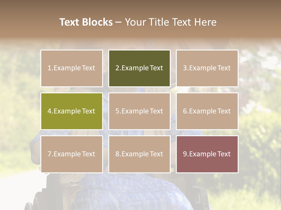 Senior Woman In A Wheelchair With Her Granddaughter PowerPoint Template