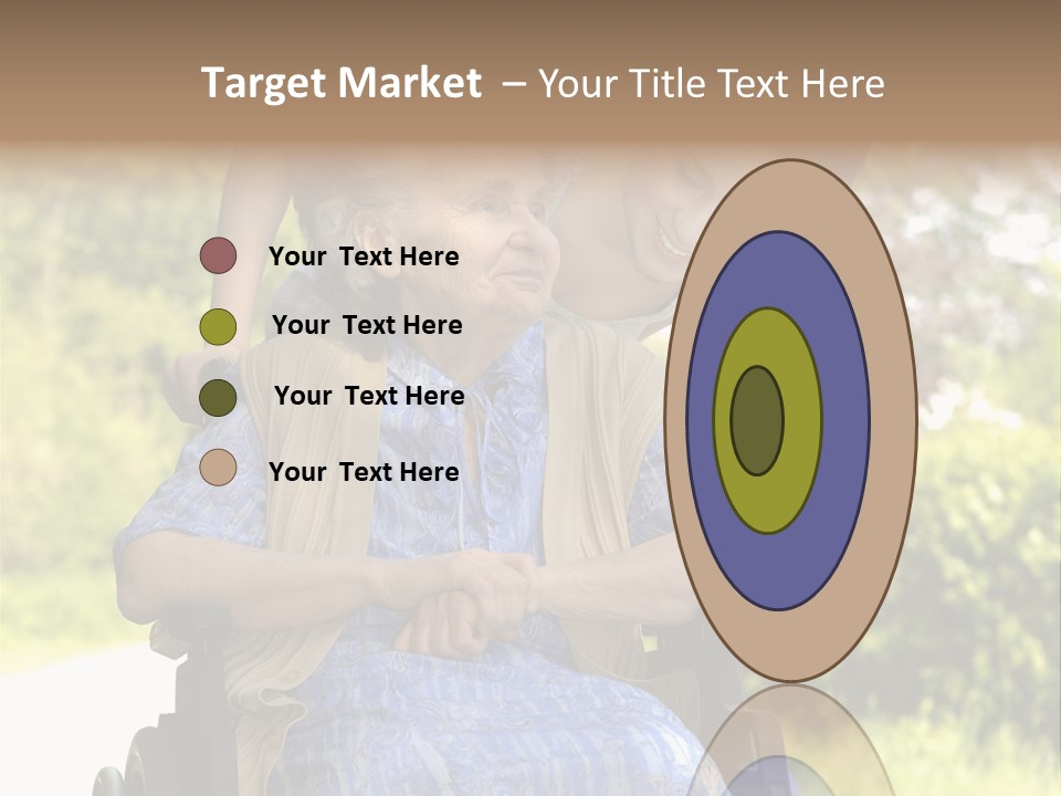 Senior Woman In A Wheelchair With Her Granddaughter PowerPoint Template