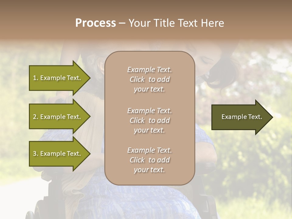 Senior Woman In A Wheelchair With Her Granddaughter PowerPoint Template