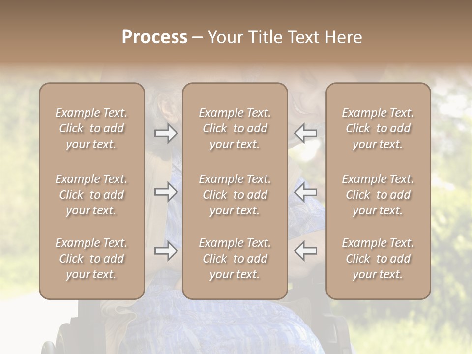 Senior Woman In A Wheelchair With Her Granddaughter PowerPoint Template