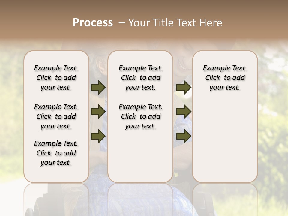 Senior Woman In A Wheelchair With Her Granddaughter PowerPoint Template
