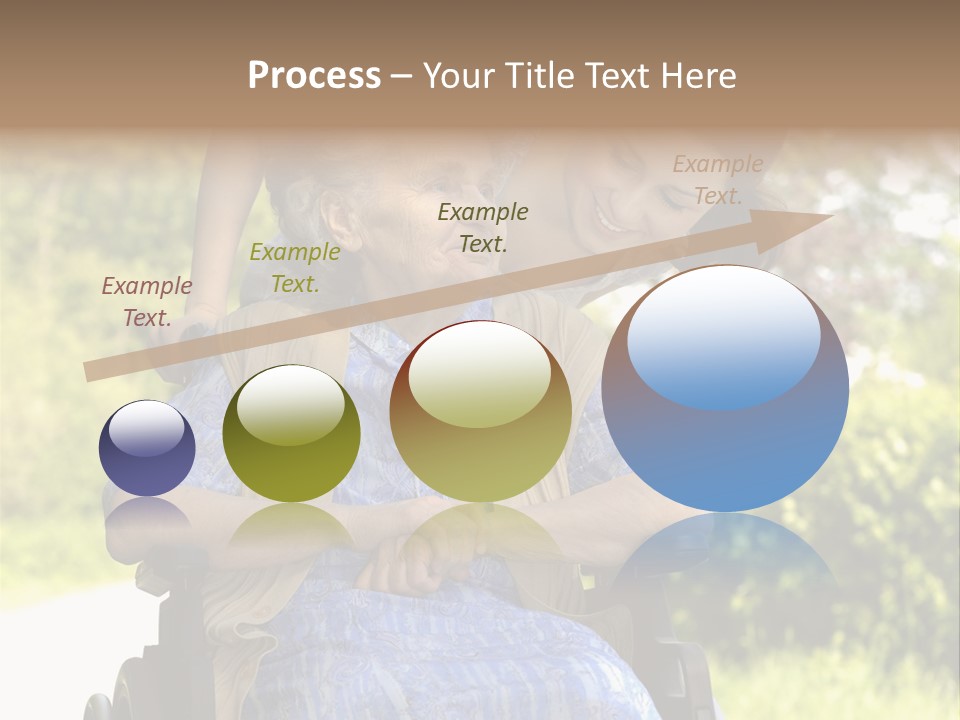 Senior Woman In A Wheelchair With Her Granddaughter PowerPoint Template