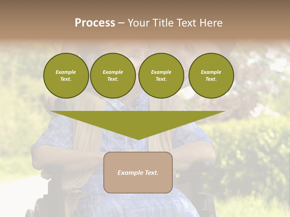 Senior Woman In A Wheelchair With Her Granddaughter PowerPoint Template