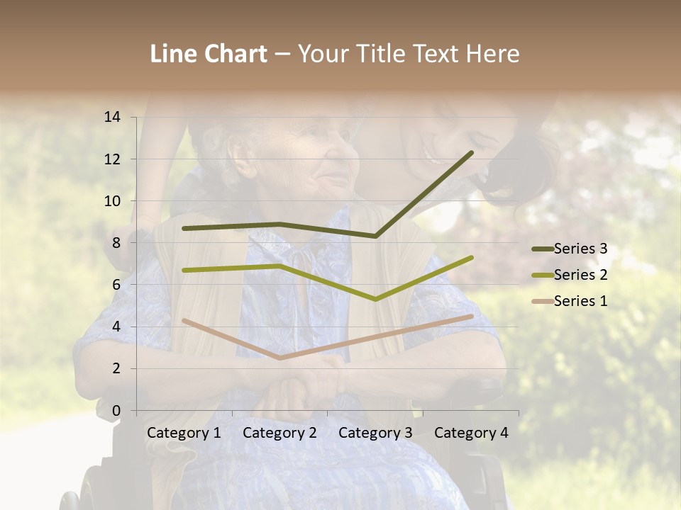 Senior Woman In A Wheelchair With Her Granddaughter PowerPoint Template