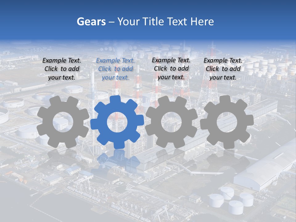 Luxury Beautiful Swimming Pool With Blue Water PowerPoint Template