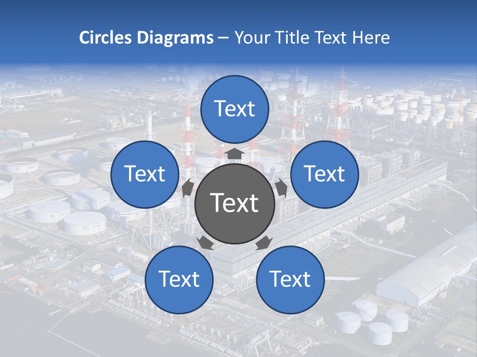 Luxury Beautiful Swimming Pool With Blue Water PowerPoint Template