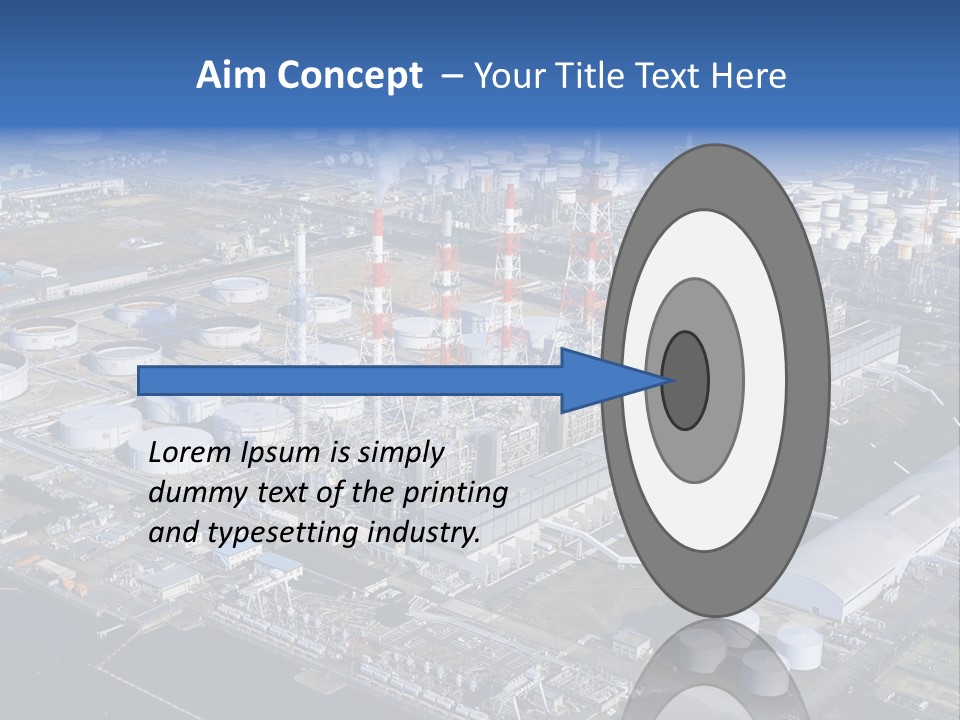 Luxury Beautiful Swimming Pool With Blue Water PowerPoint Template