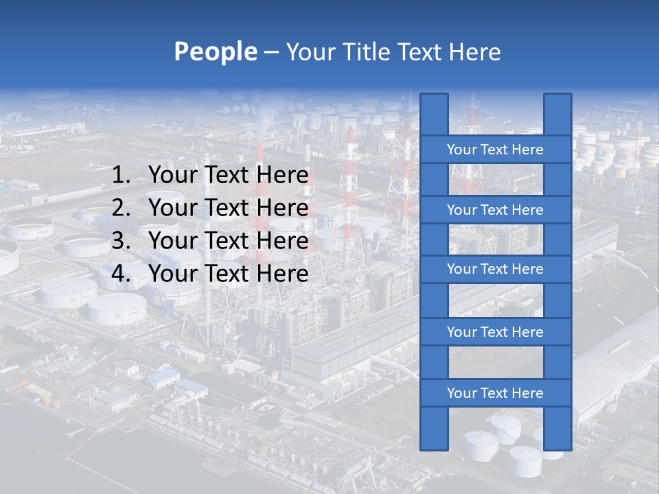 Luxury Beautiful Swimming Pool With Blue Water PowerPoint Template