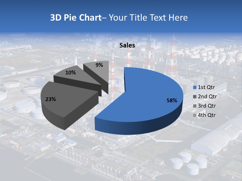 Luxury Beautiful Swimming Pool With Blue Water PowerPoint Template