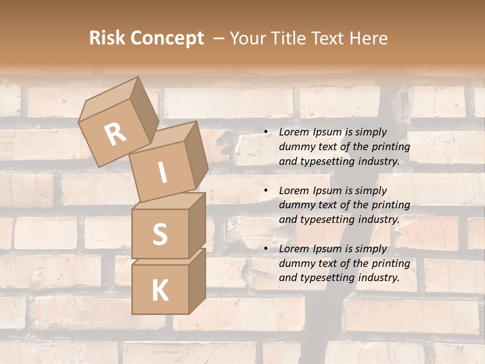 Cracked Brick Wall PowerPoint Template