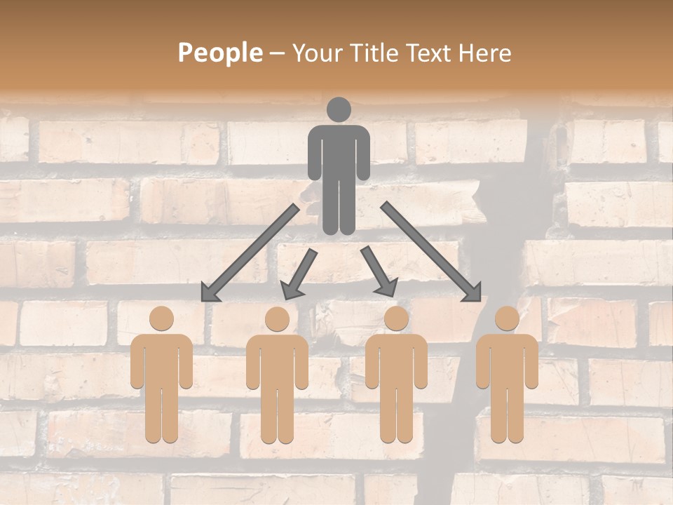 Cracked Brick Wall PowerPoint Template
