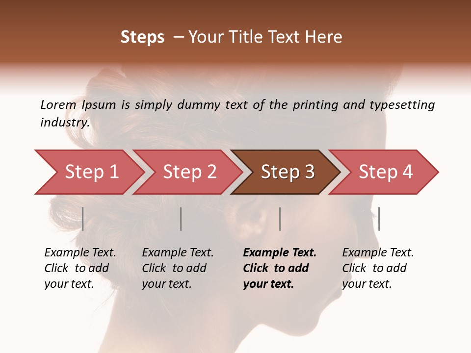 Close-Up Bridal Hair Young Beautiful Brunettes On A White Background PowerPoint Template