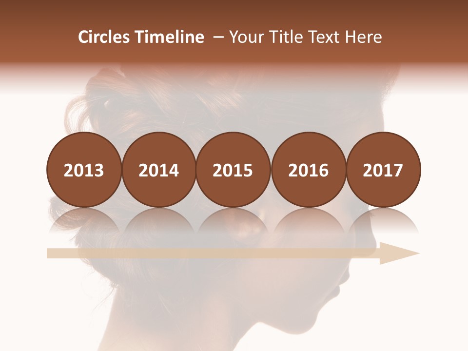 Close-Up Bridal Hair Young Beautiful Brunettes On A White Background PowerPoint Template