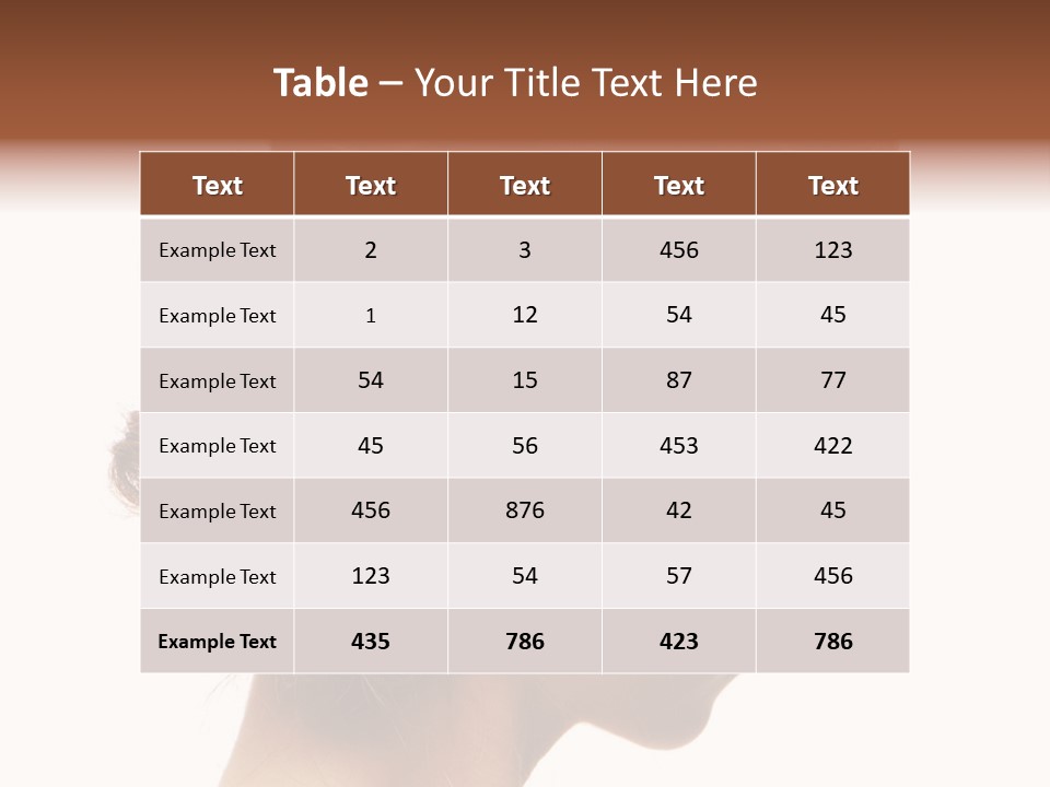 Close-Up Bridal Hair Young Beautiful Brunettes On A White Background PowerPoint Template