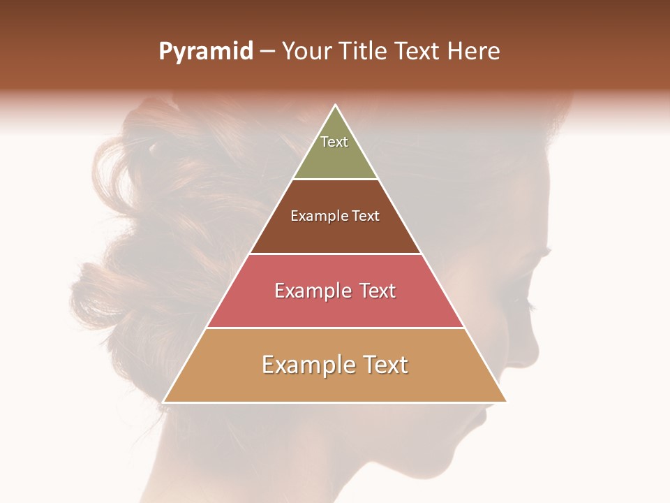 Close-Up Bridal Hair Young Beautiful Brunettes On A White Background PowerPoint Template