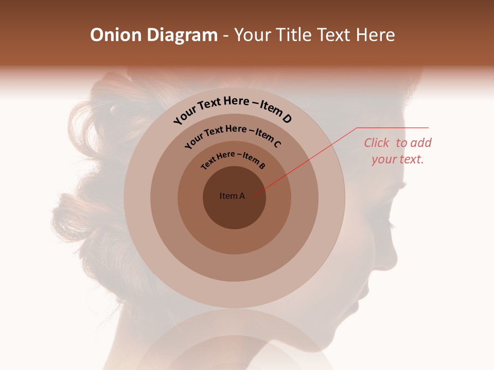 Close-Up Bridal Hair Young Beautiful Brunettes On A White Background PowerPoint Template