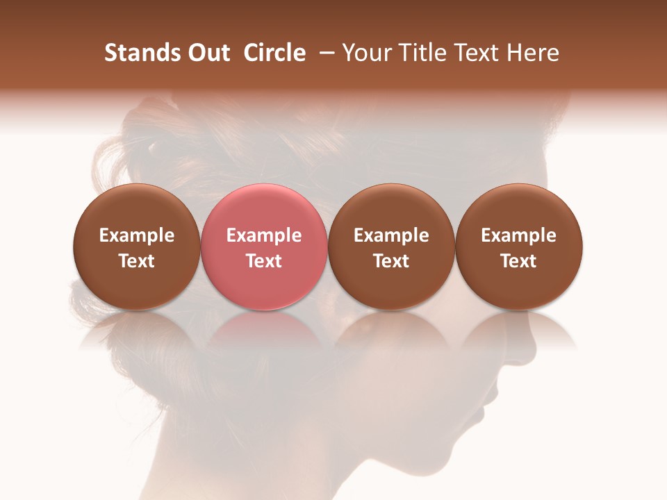 Close-Up Bridal Hair Young Beautiful Brunettes On A White Background PowerPoint Template