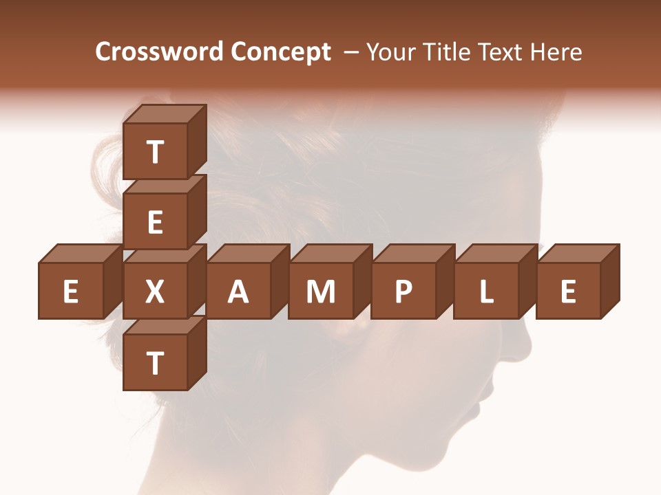 Close-Up Bridal Hair Young Beautiful Brunettes On A White Background PowerPoint Template