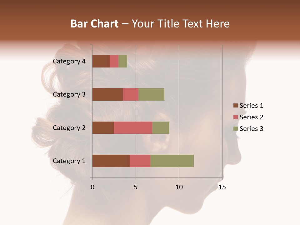 Close-Up Bridal Hair Young Beautiful Brunettes On A White Background PowerPoint Template