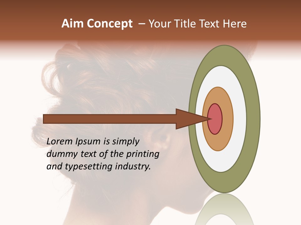 Close-Up Bridal Hair Young Beautiful Brunettes On A White Background PowerPoint Template