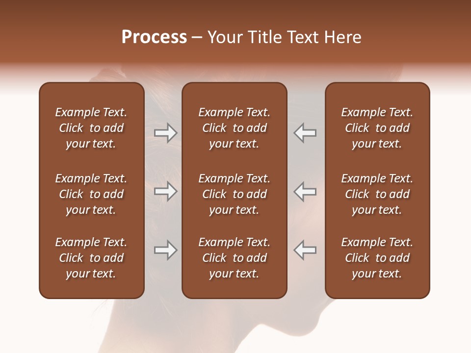 Close-Up Bridal Hair Young Beautiful Brunettes On A White Background PowerPoint Template