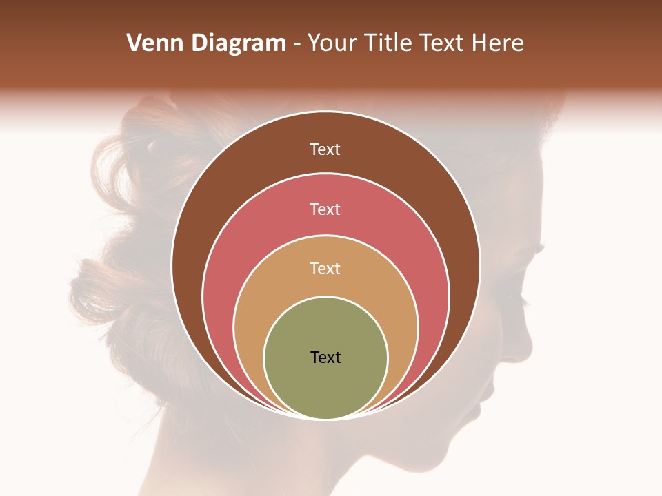 Close-Up Bridal Hair Young Beautiful Brunettes On A White Background PowerPoint Template