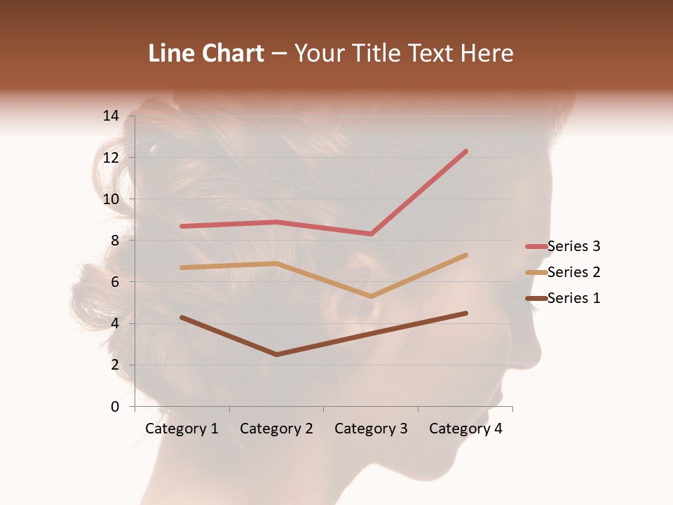 Close-Up Bridal Hair Young Beautiful Brunettes On A White Background PowerPoint Template