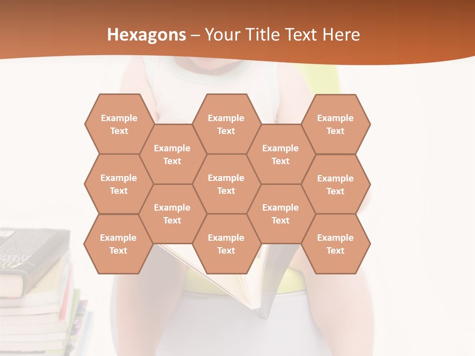 The Little Boy Sits On A Chamber-Pot And Reads The Book PowerPoint Template