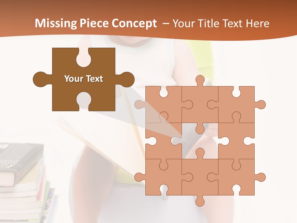 The Little Boy Sits On A Chamber-Pot And Reads The Book PowerPoint Template