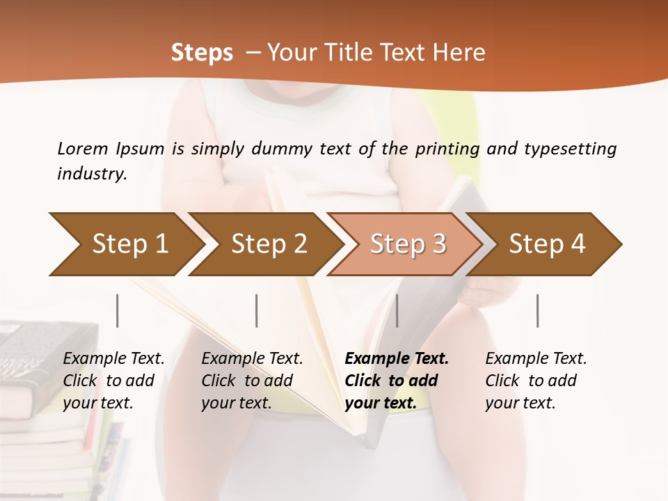 The Little Boy Sits On A Chamber-Pot And Reads The Book PowerPoint Template