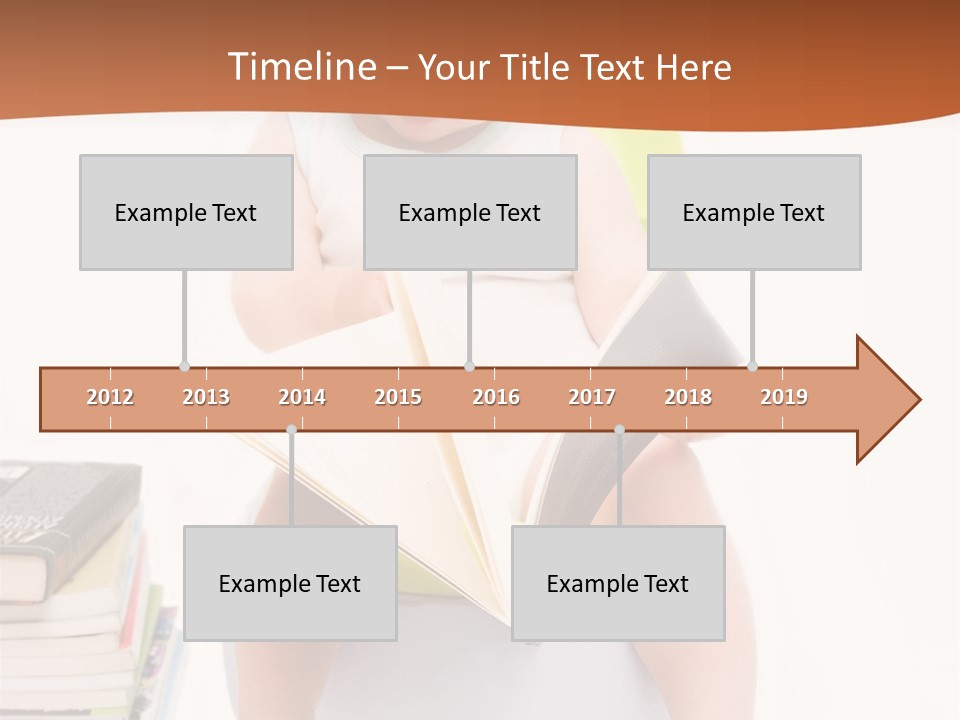The Little Boy Sits On A Chamber-Pot And Reads The Book PowerPoint Template