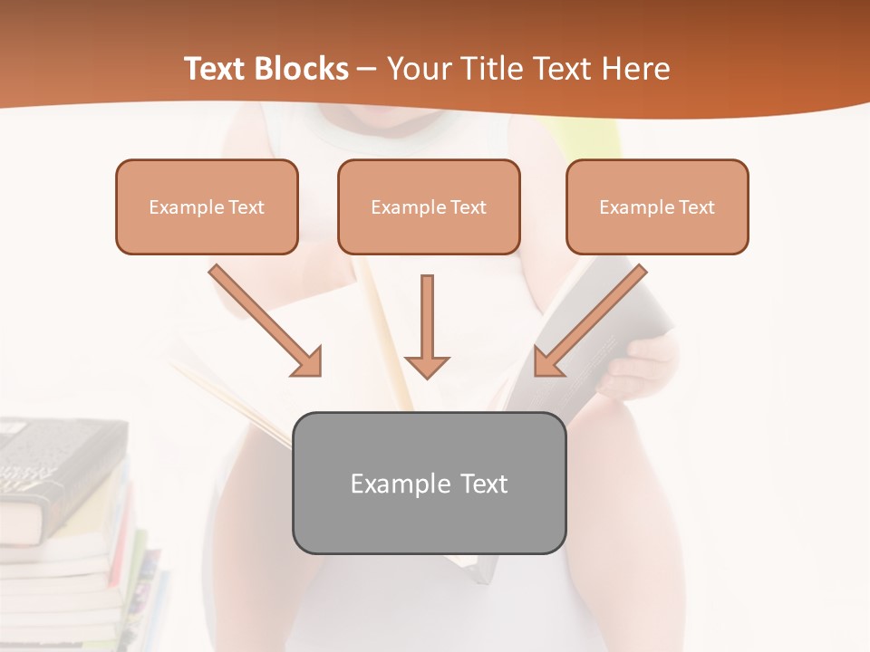The Little Boy Sits On A Chamber-Pot And Reads The Book PowerPoint Template