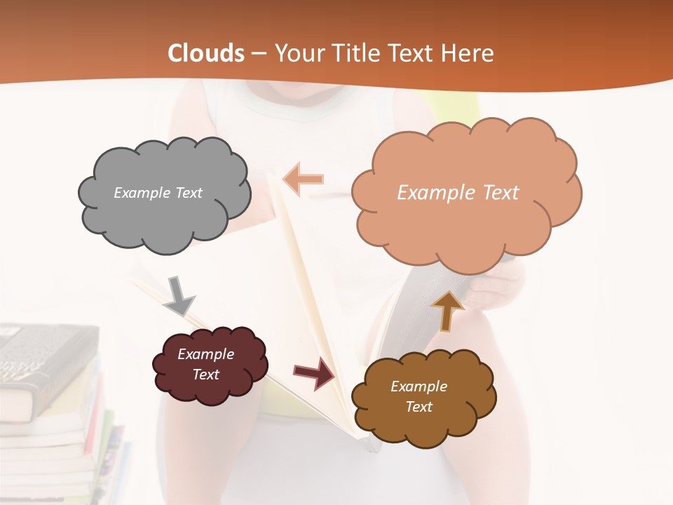 The Little Boy Sits On A Chamber-Pot And Reads The Book PowerPoint Template