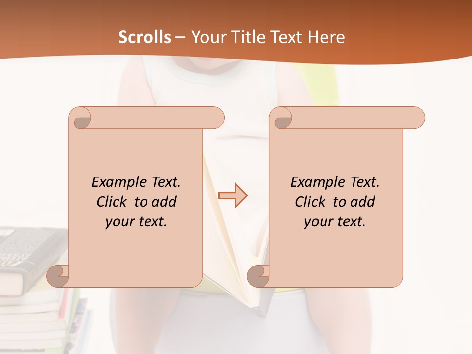 The Little Boy Sits On A Chamber-Pot And Reads The Book PowerPoint Template