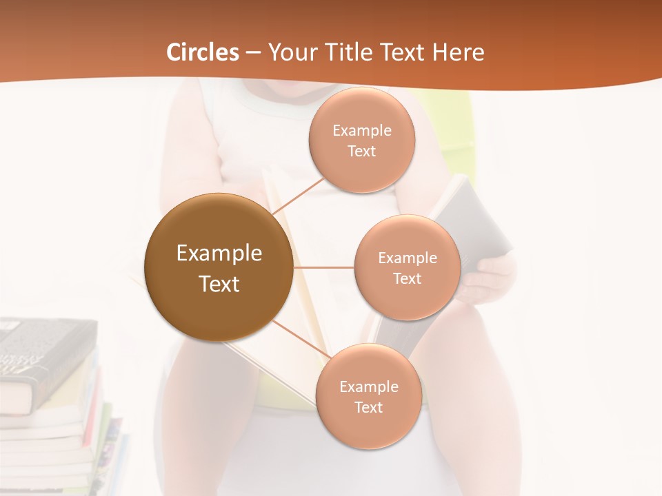 The Little Boy Sits On A Chamber-Pot And Reads The Book PowerPoint Template