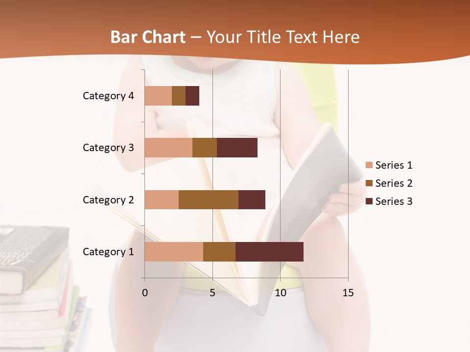 The Little Boy Sits On A Chamber-Pot And Reads The Book PowerPoint Template