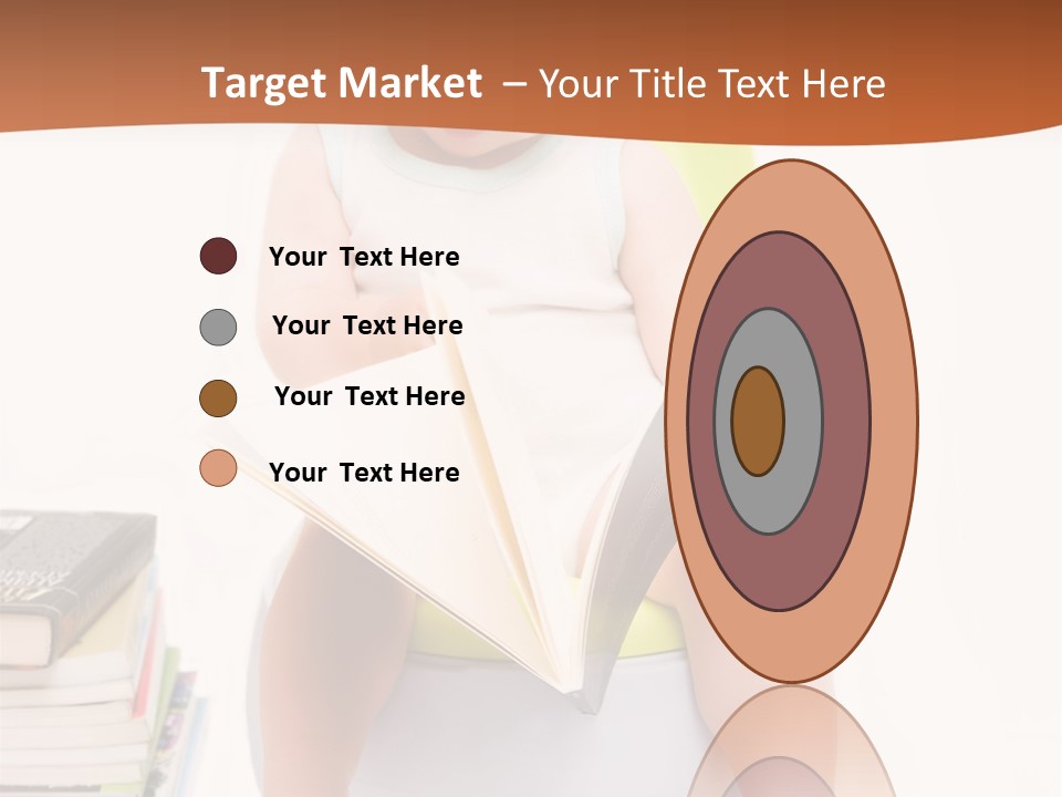 The Little Boy Sits On A Chamber-Pot And Reads The Book PowerPoint Template