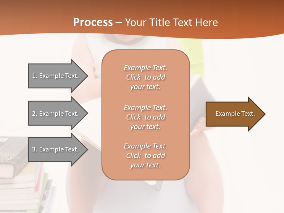 The Little Boy Sits On A Chamber-Pot And Reads The Book PowerPoint Template