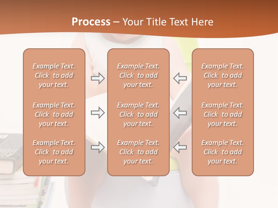 The Little Boy Sits On A Chamber-Pot And Reads The Book PowerPoint Template