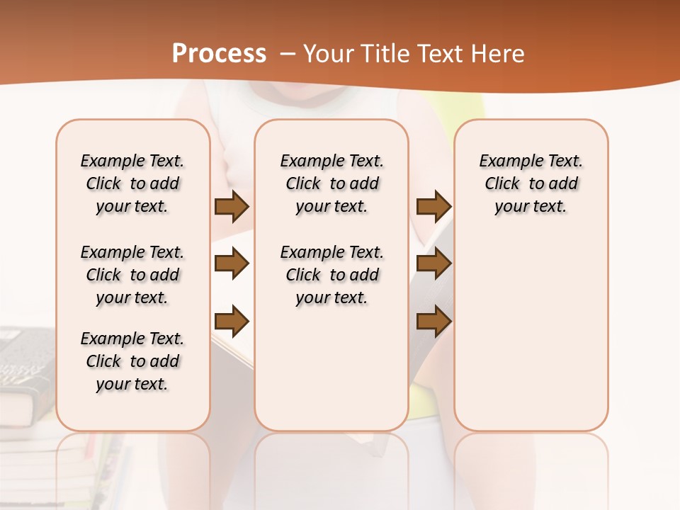 The Little Boy Sits On A Chamber-Pot And Reads The Book PowerPoint Template