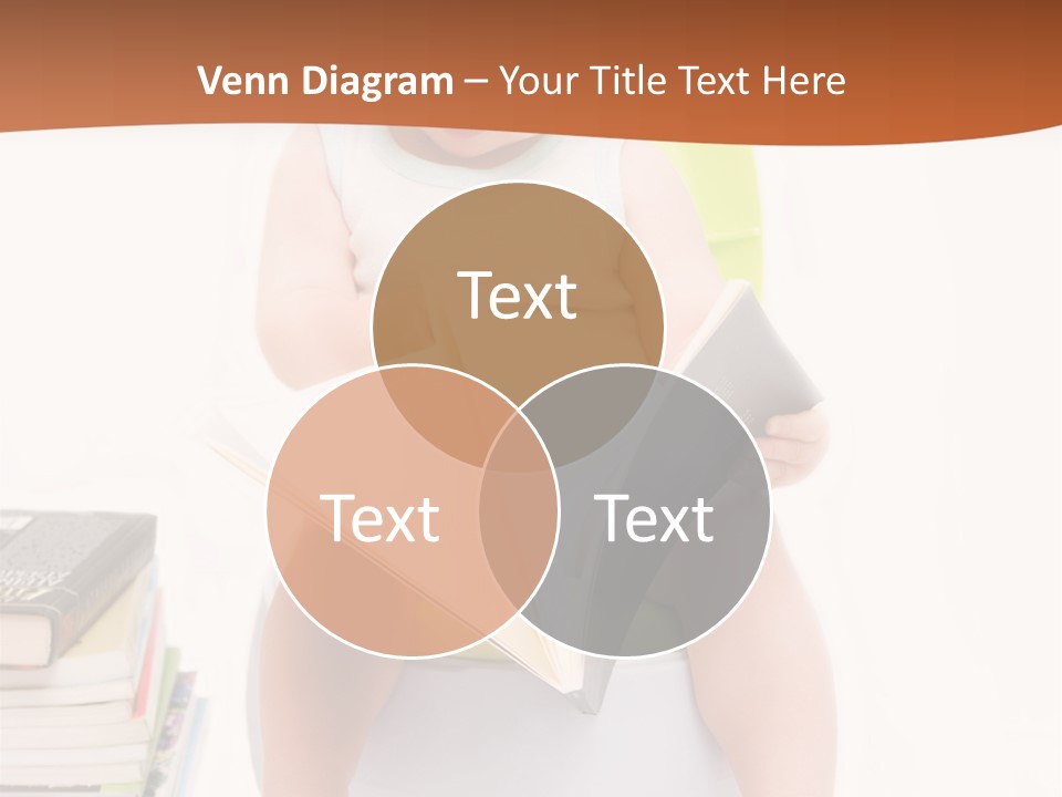 The Little Boy Sits On A Chamber-Pot And Reads The Book PowerPoint Template