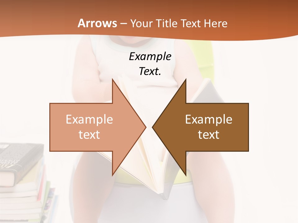 The Little Boy Sits On A Chamber-Pot And Reads The Book PowerPoint Template