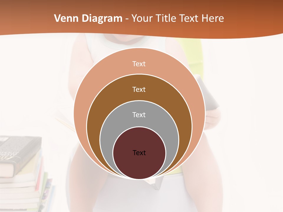 The Little Boy Sits On A Chamber-Pot And Reads The Book PowerPoint Template