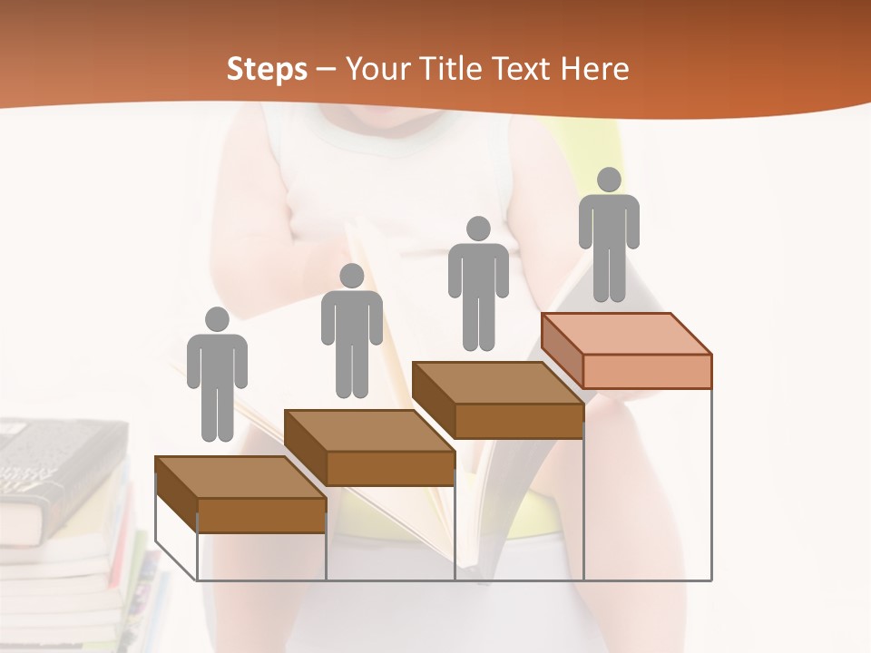 The Little Boy Sits On A Chamber-Pot And Reads The Book PowerPoint Template