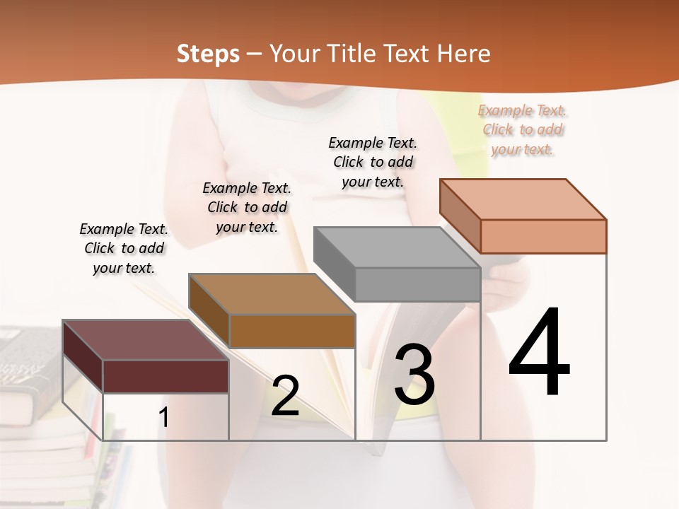 The Little Boy Sits On A Chamber-Pot And Reads The Book PowerPoint Template