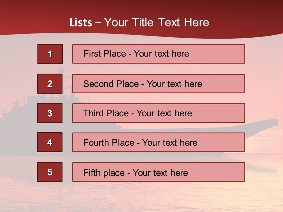 Aircraft Carrier On Sea Near Iraq Over Sunset PowerPoint Template