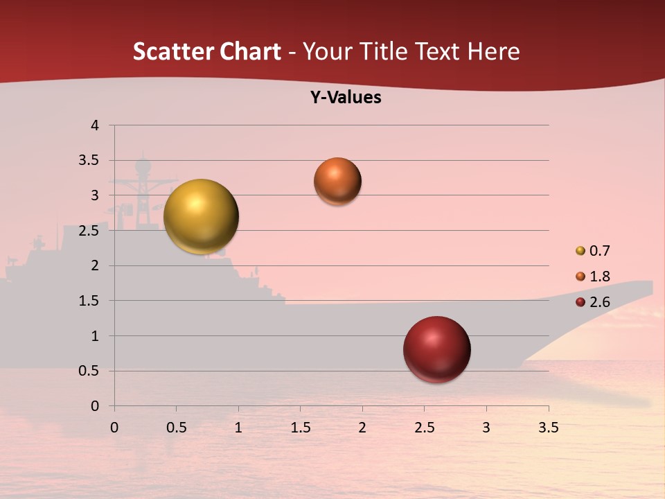 Aircraft Carrier On Sea Near Iraq Over Sunset PowerPoint Template