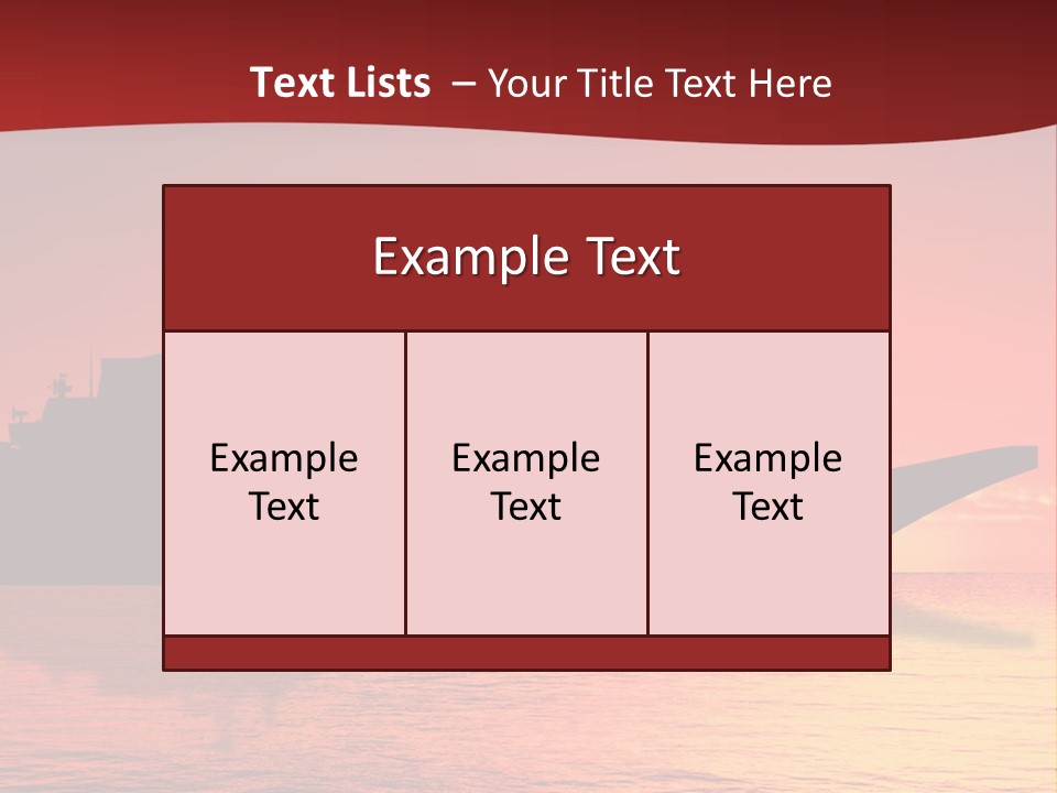 Aircraft Carrier On Sea Near Iraq Over Sunset PowerPoint Template