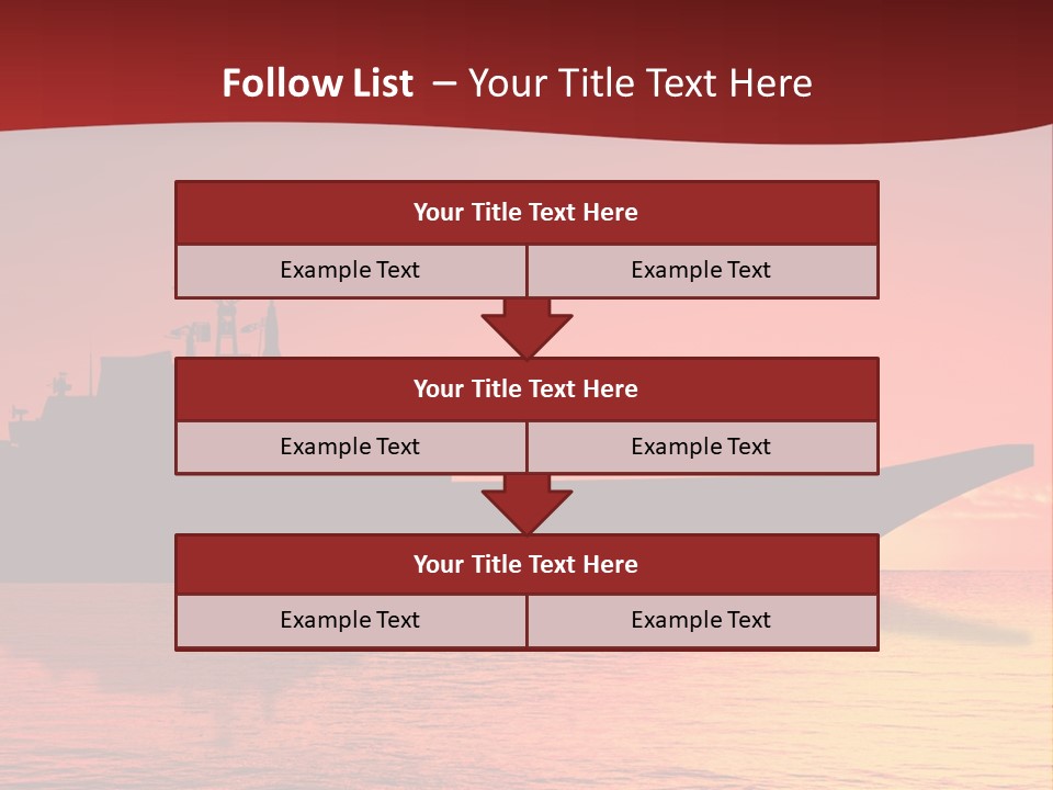 Aircraft Carrier On Sea Near Iraq Over Sunset PowerPoint Template