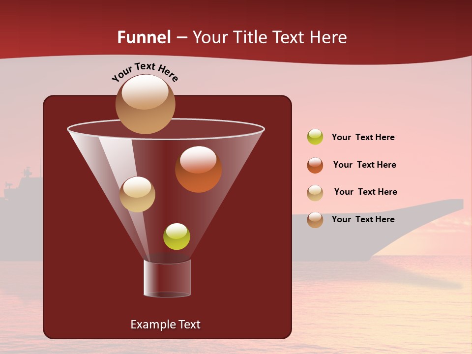Aircraft Carrier On Sea Near Iraq Over Sunset PowerPoint Template